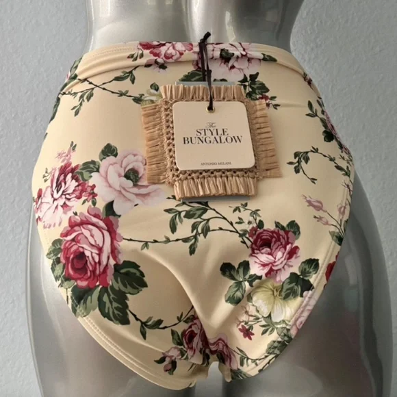 Antonio Melani x The Style Bungalow Miraflores Floral Top High Waist Bikini Set - Picture 9 of 9